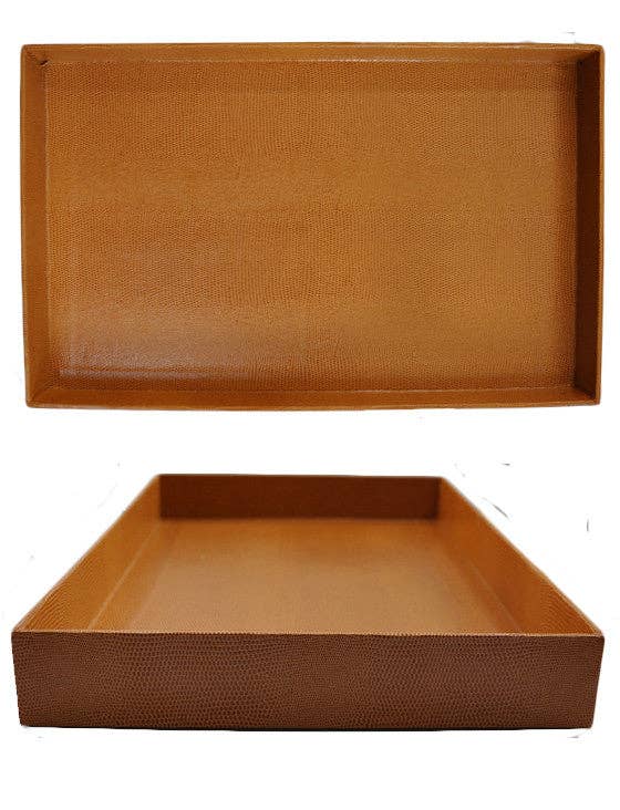 Desk Tray: Large Cognac