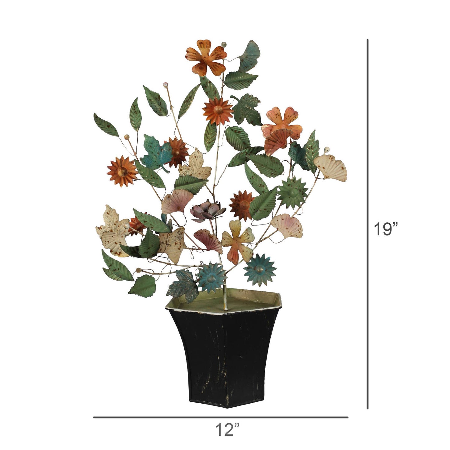 Decorative Pot Plant - 'Dahlias'