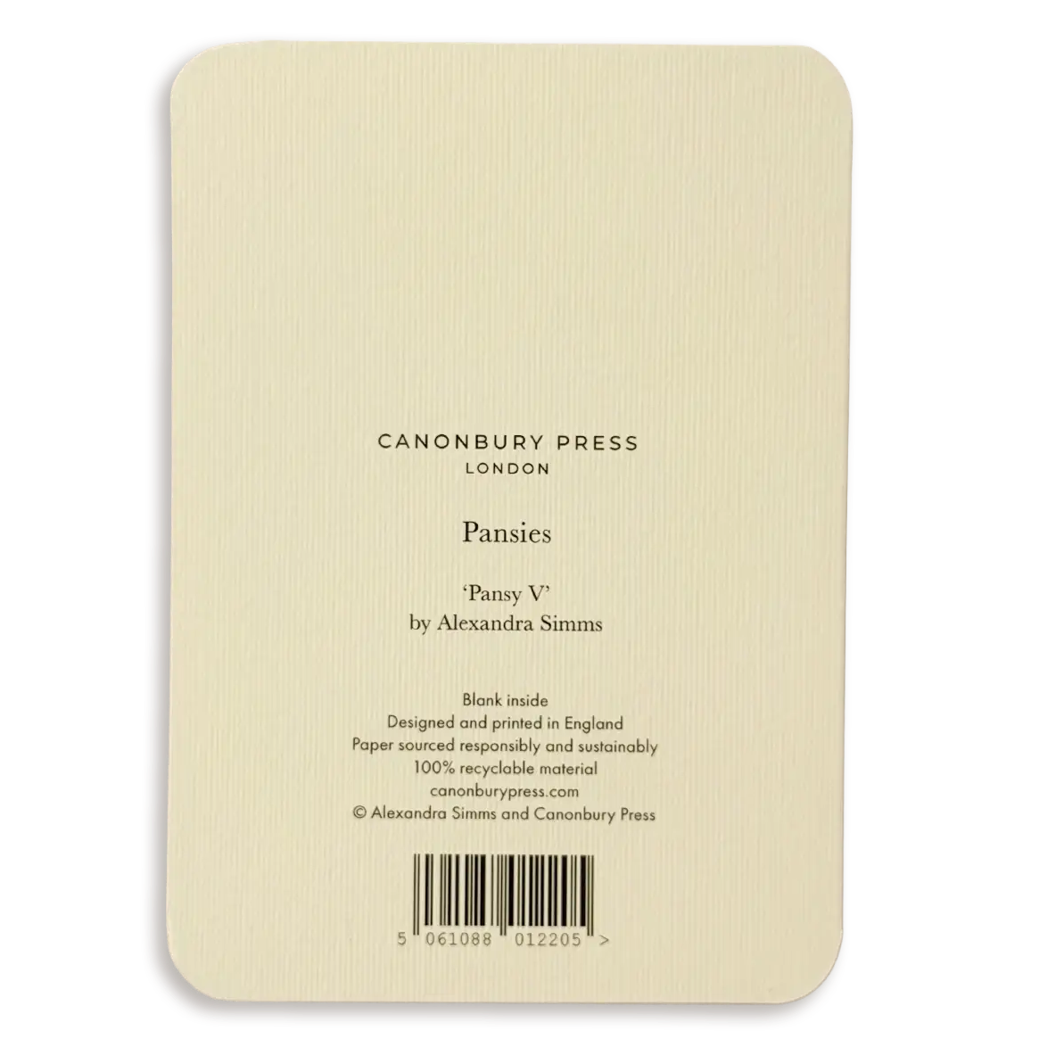 Pansy V Greeting Card