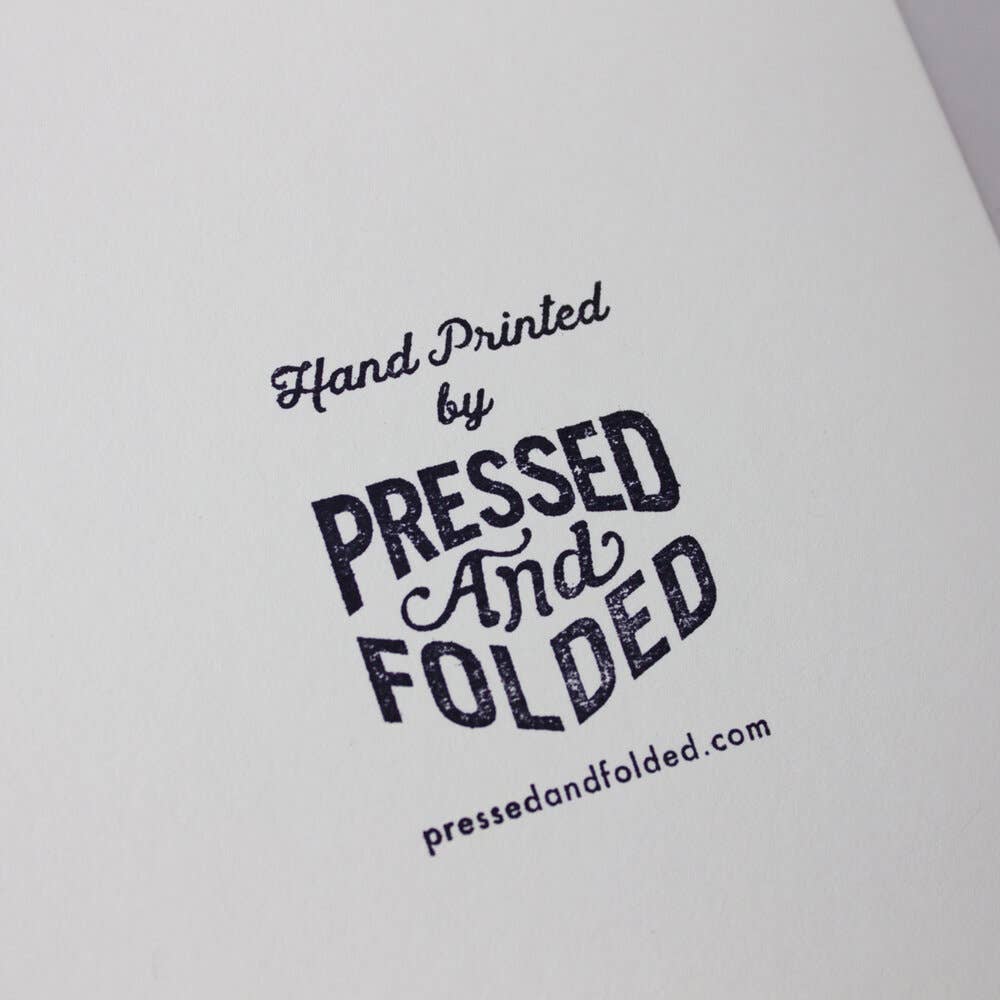 WELL DONE Linocut Greeting Card