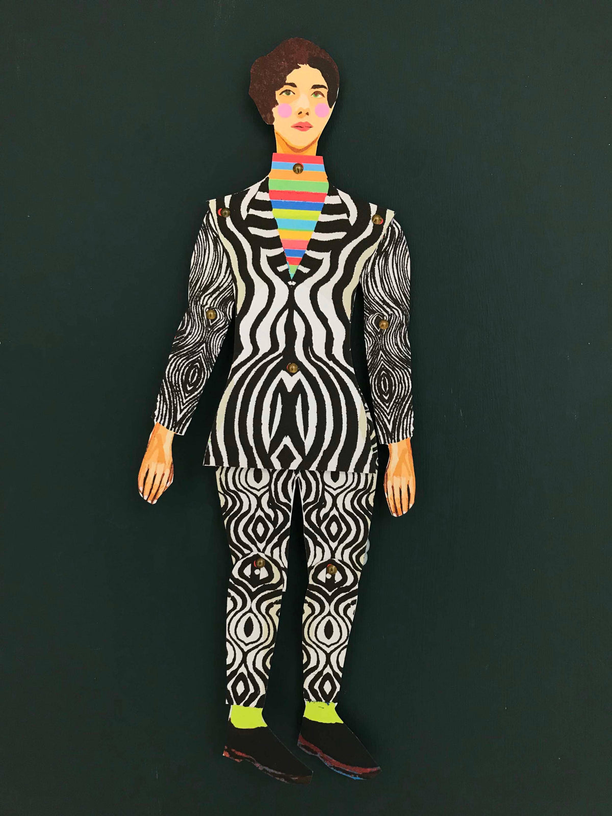 Cut & Make Paper Puppets - Artist Series - Bridget Riley