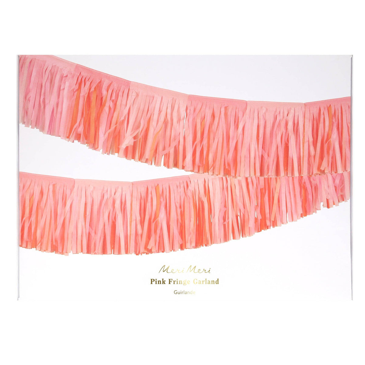 Pink Paper Fringe Garland - 7.5ft