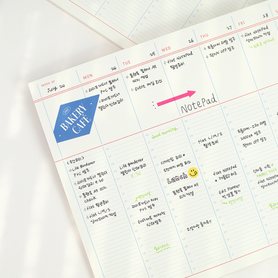 A4 Weekly Planner Notepad