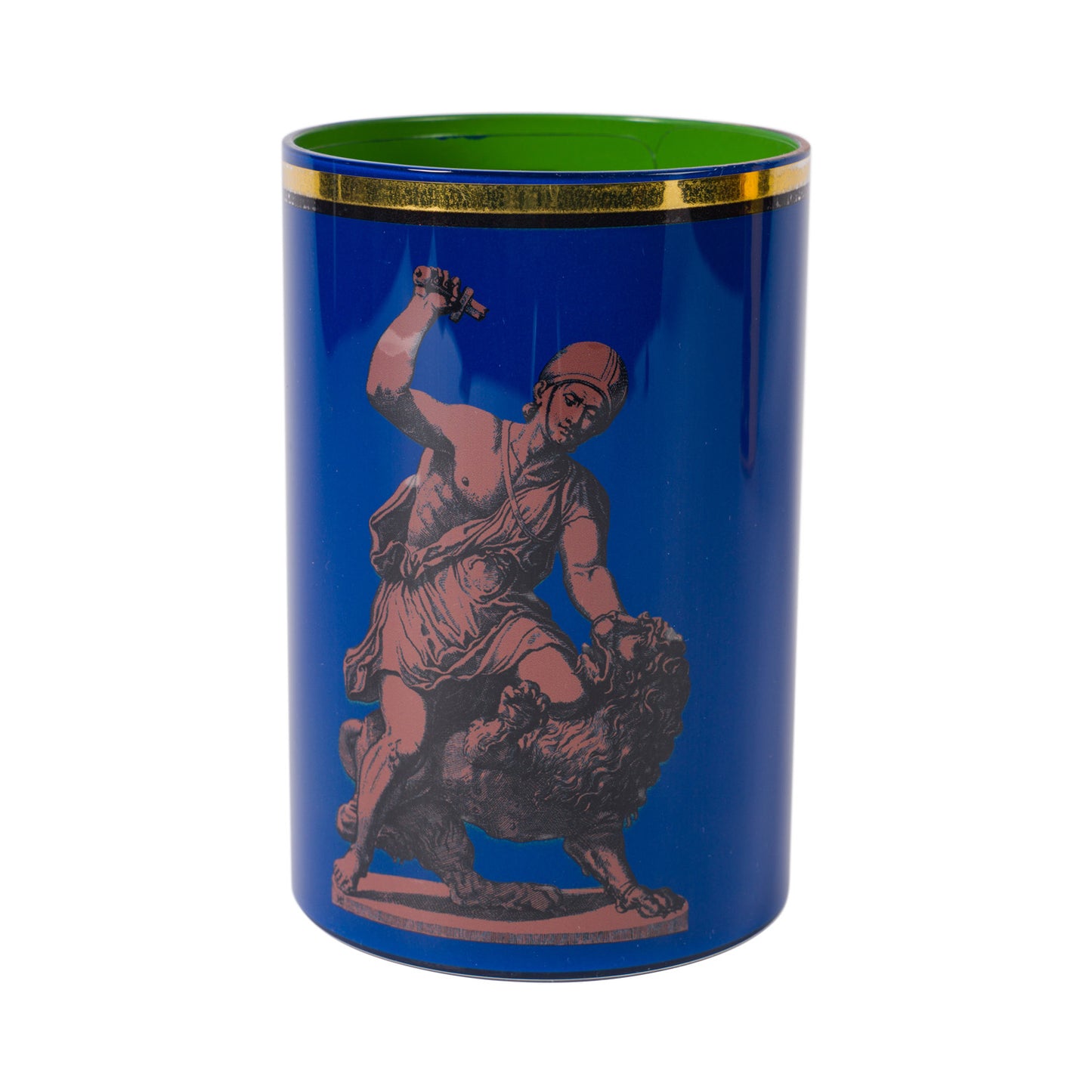 Roman Soldier & Lion Brush Pot