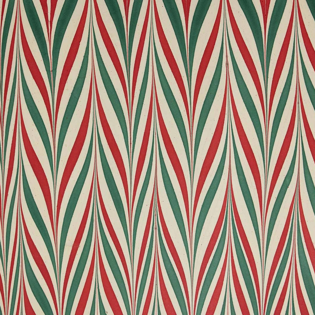 Hand Marbled Wrapping Paper - Candy Stripes Jolly