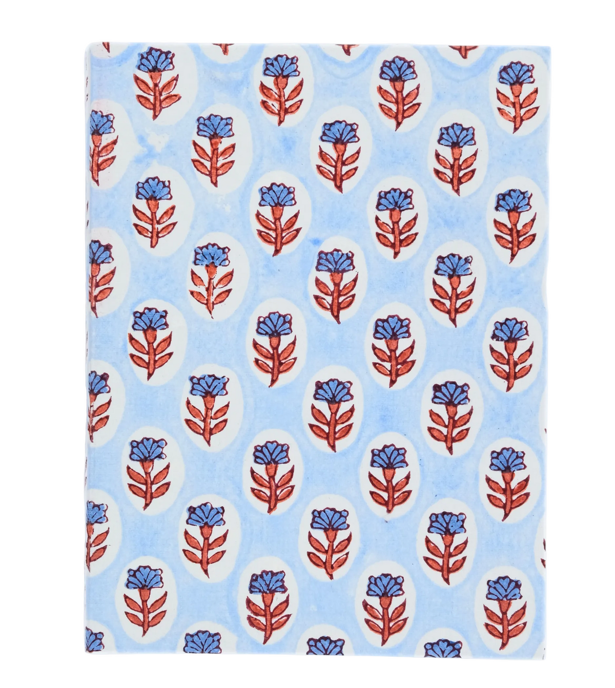 A5 Block Print Notebook - Blue Daisies