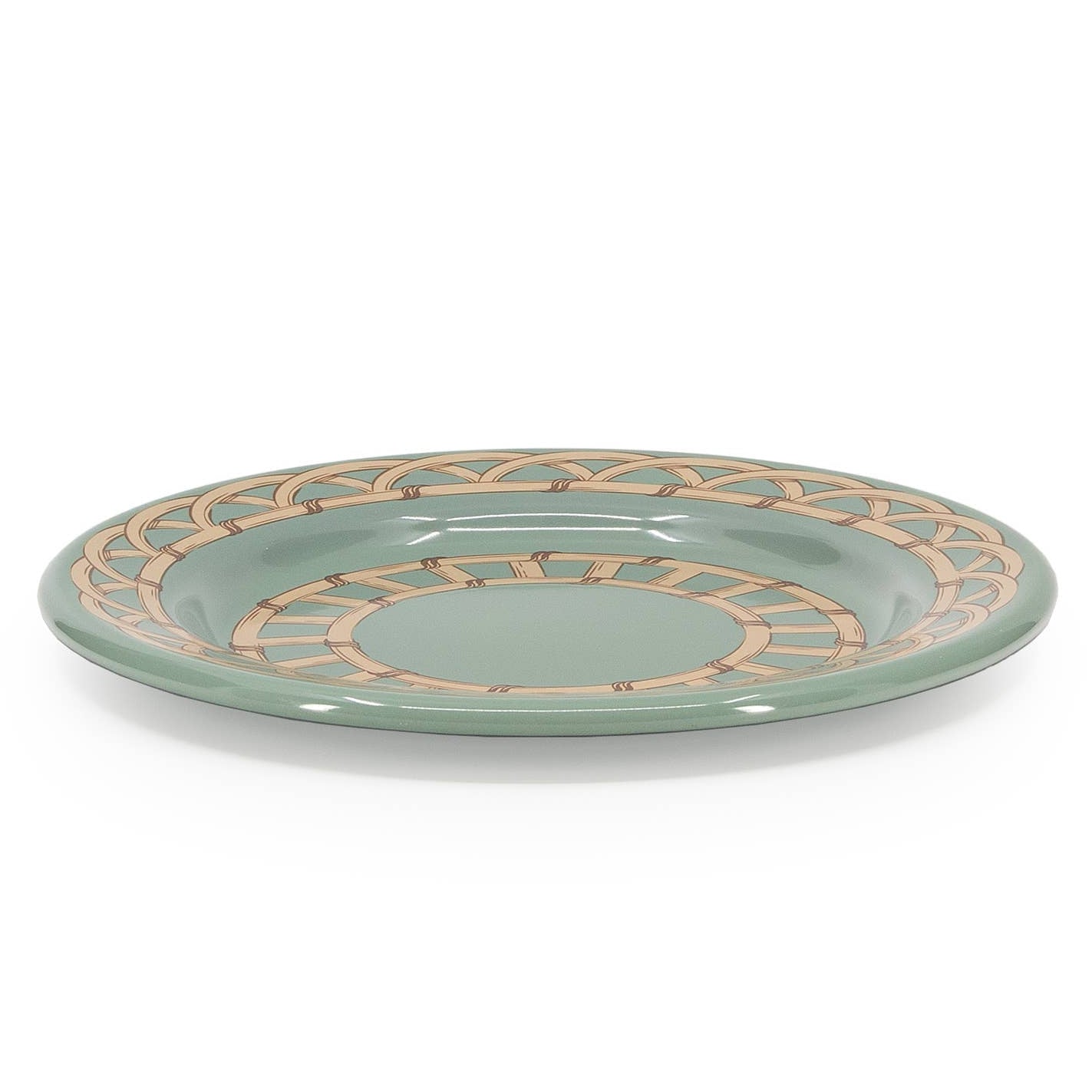 Domino x CCH Wicker Enamelware Salad Plate: Sea Blue