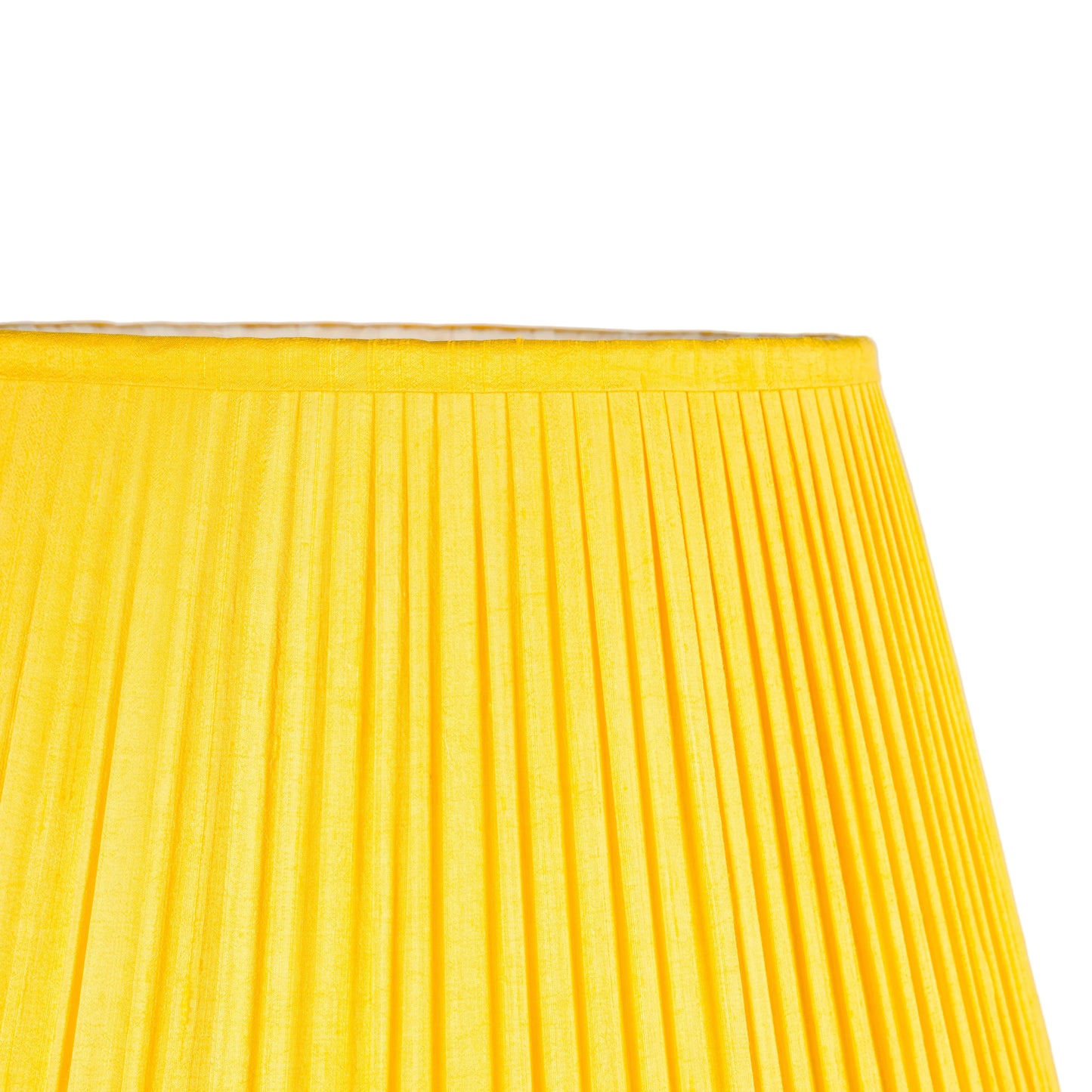 14" Natural Dyed Silk Dupion Lampshade - Yellow