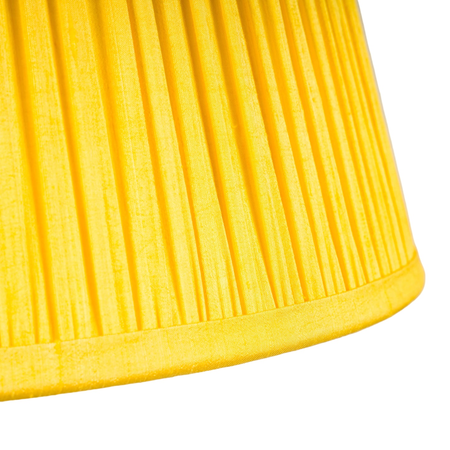14" Natural Dyed Silk Dupion Lampshade - Yellow