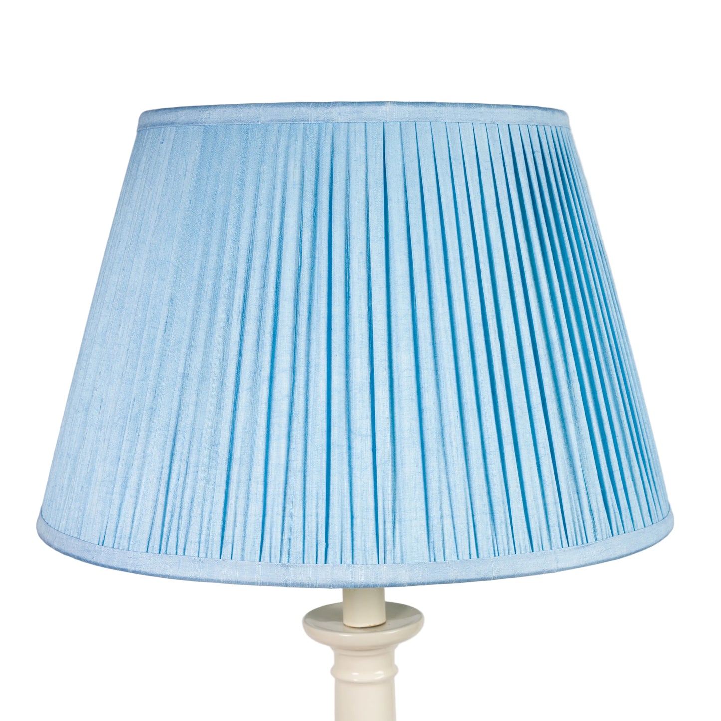 18" Natural Dyed Silk Dupion Lampshade - Blue