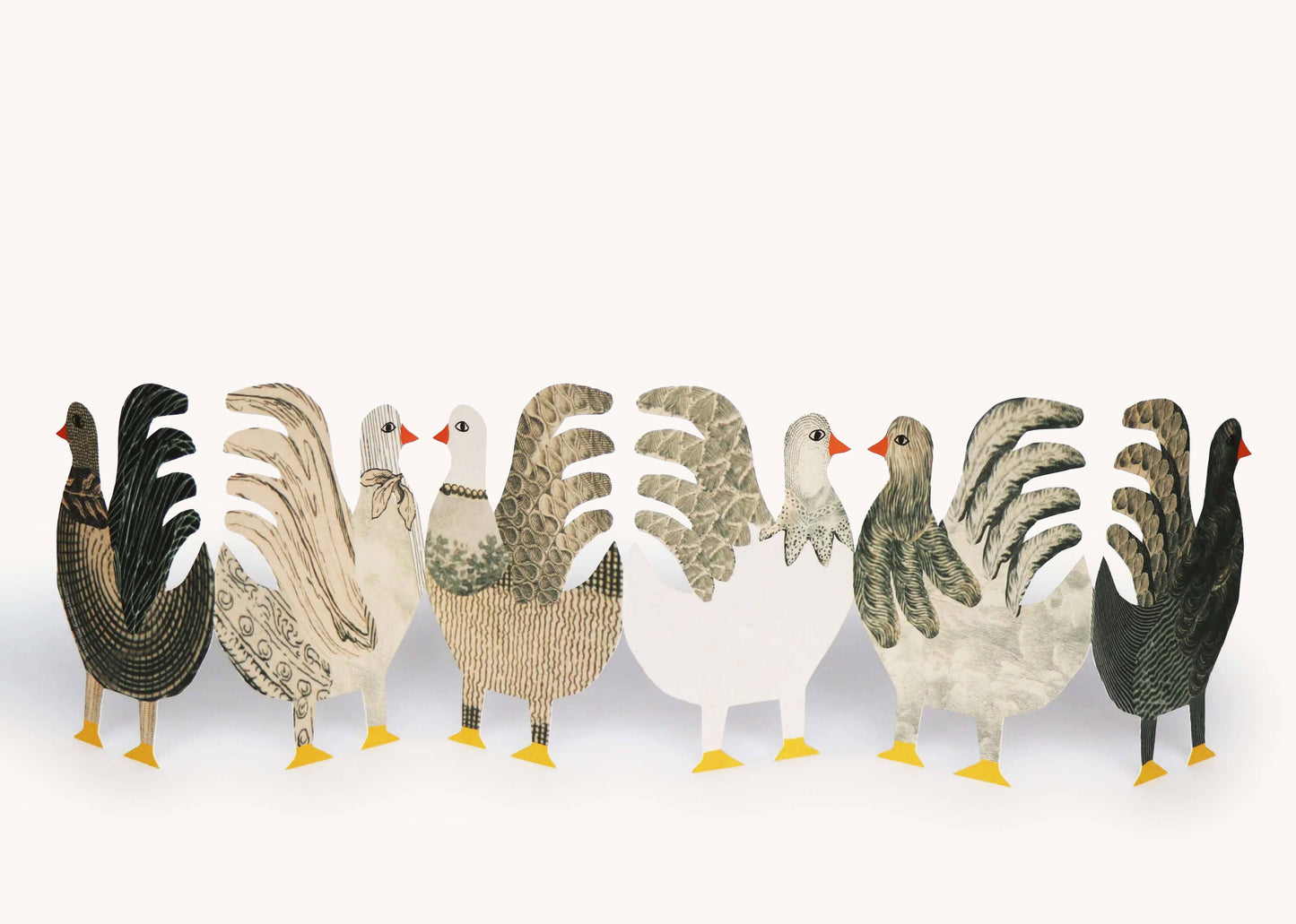 Chickens Concertina Card
