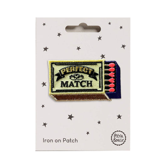 Embroidered Matchbox Iron-on Patch