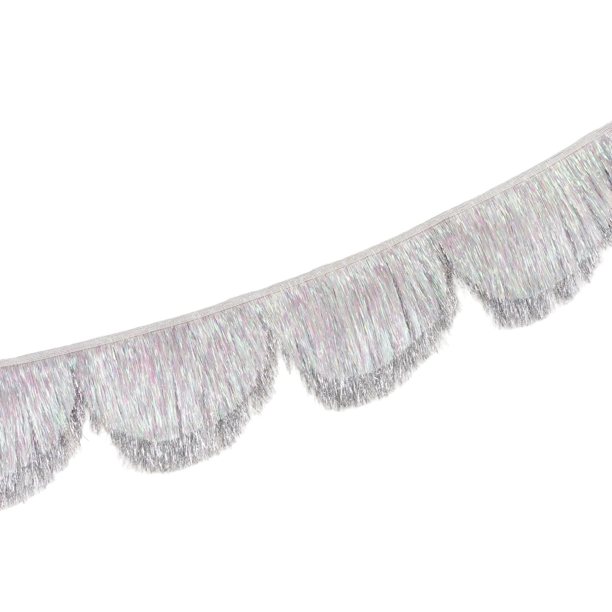 Silver Iridescent Tinsel Garland - 6ft