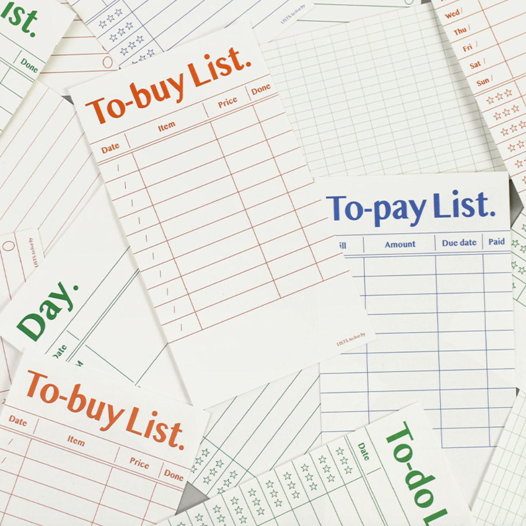 Paperian Lists To Live by  'To Pay' Memo Pad