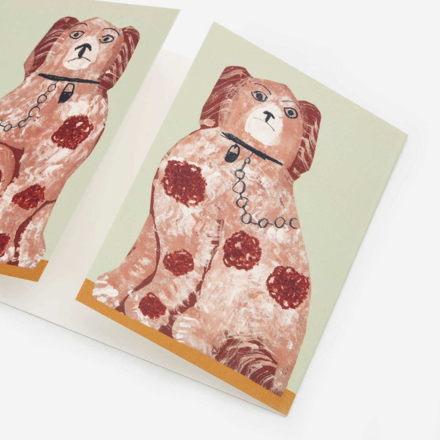Mantel Dogs Greeting Card