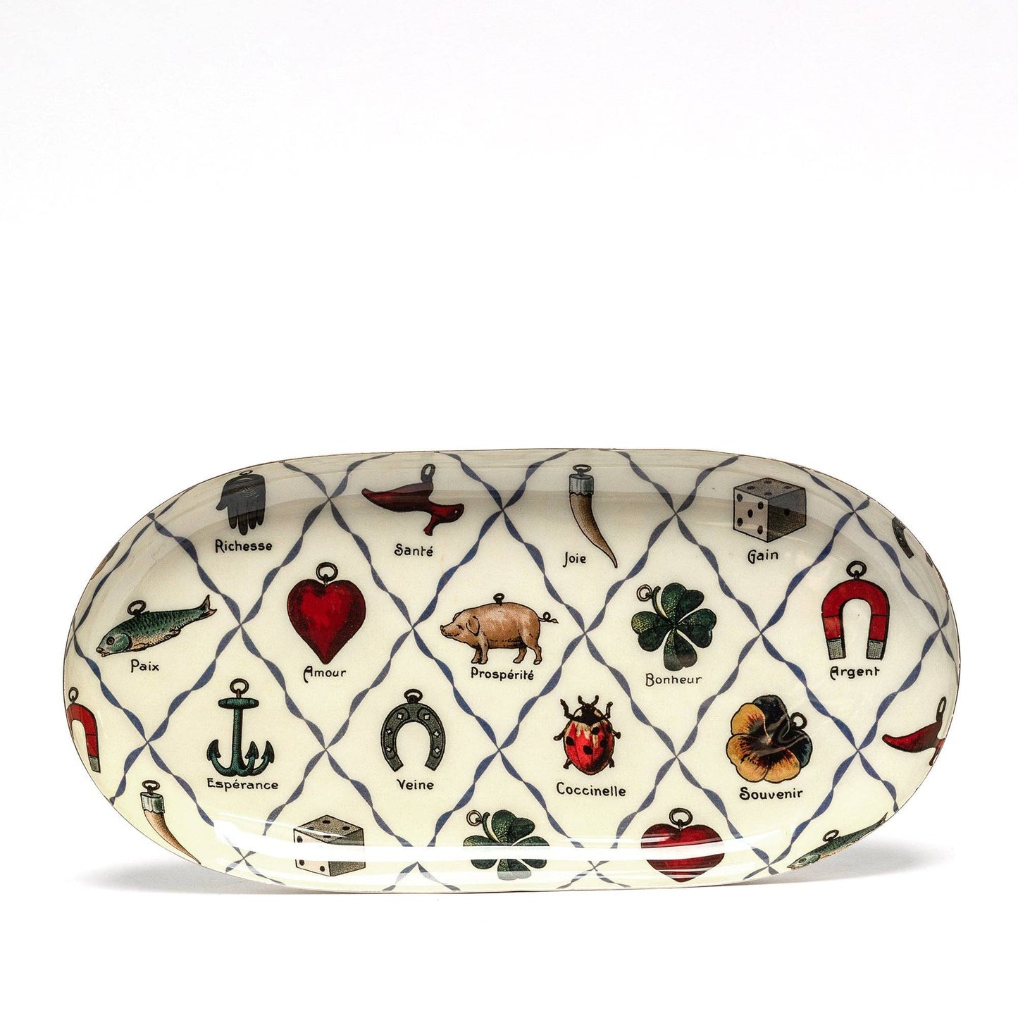 Enamel Printed Tray - Charms