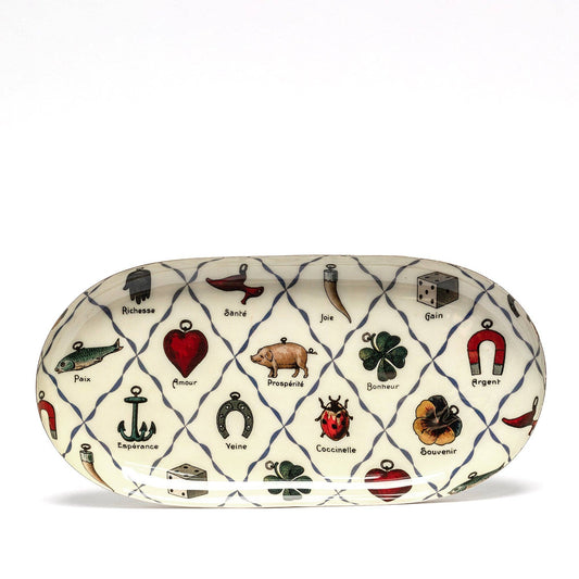 Enamel Printed Tray - Charms