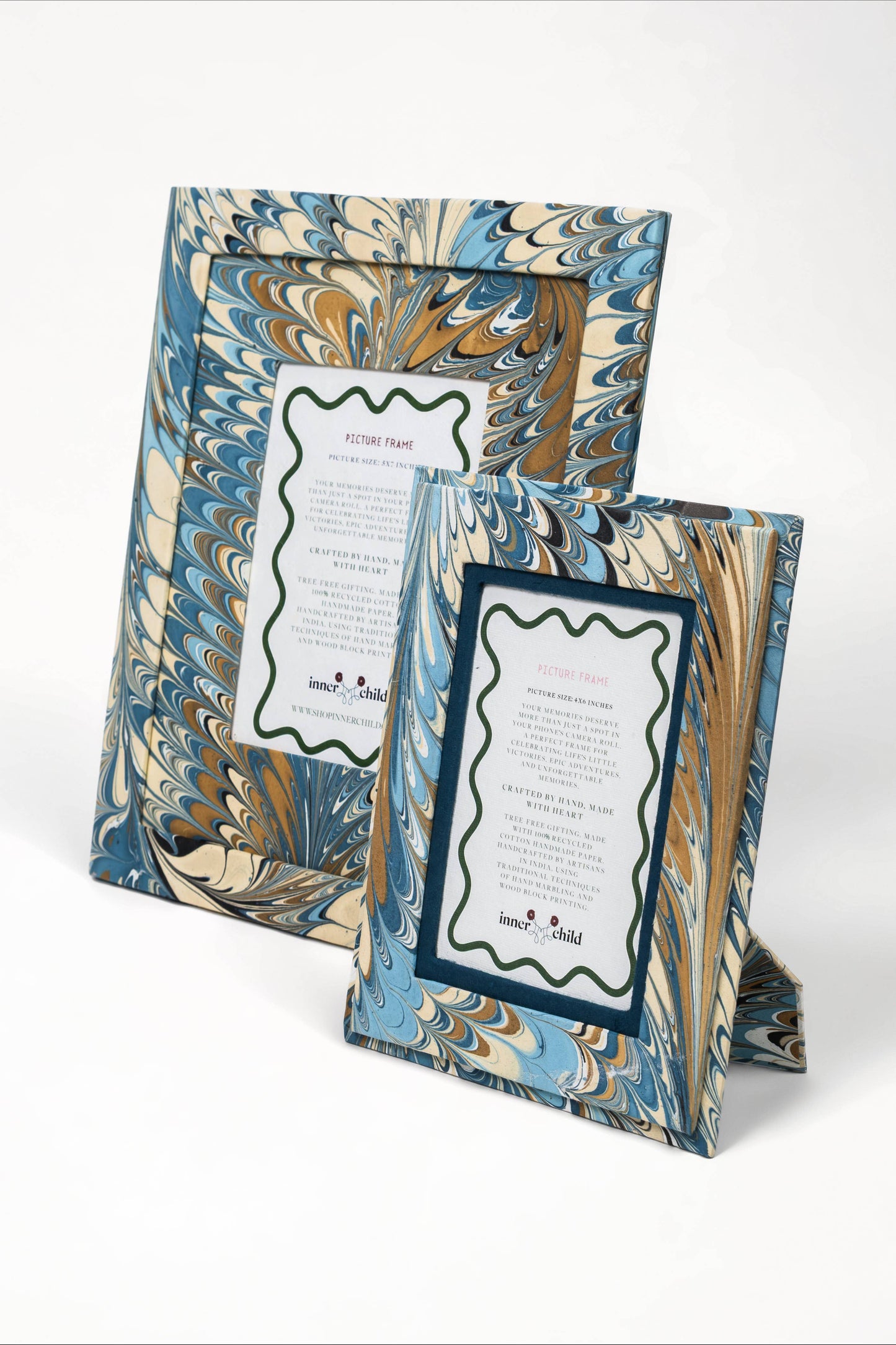 Hand-Marbled Picture Frame, 4"x 6"