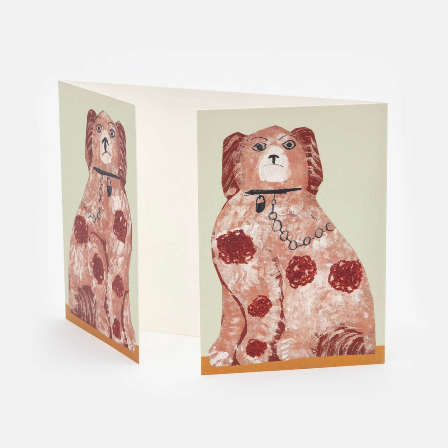 Mantel Dogs Greeting Card