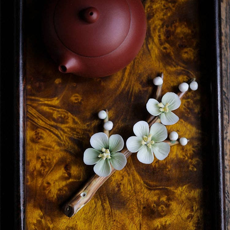Ceramic Plum Blossom Incense Holder