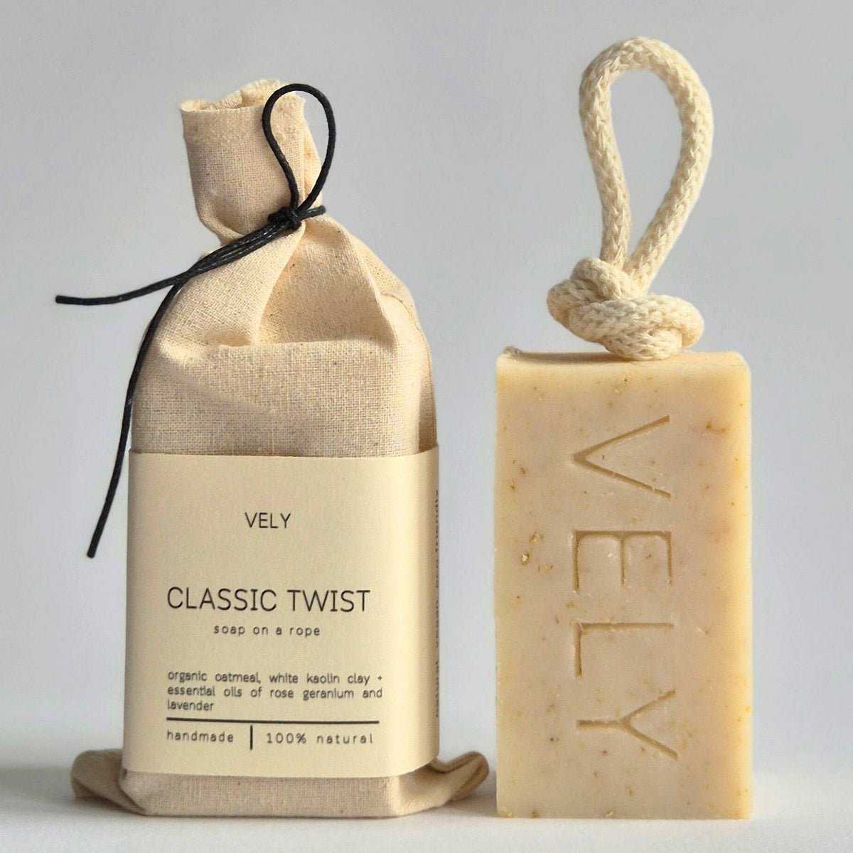 Handmade Soap On A Rope "Classic Twist"