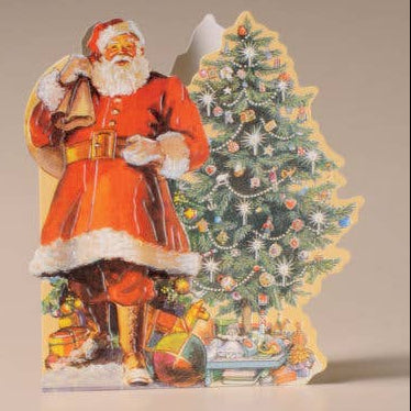 Santa & a Christmas Tree Card