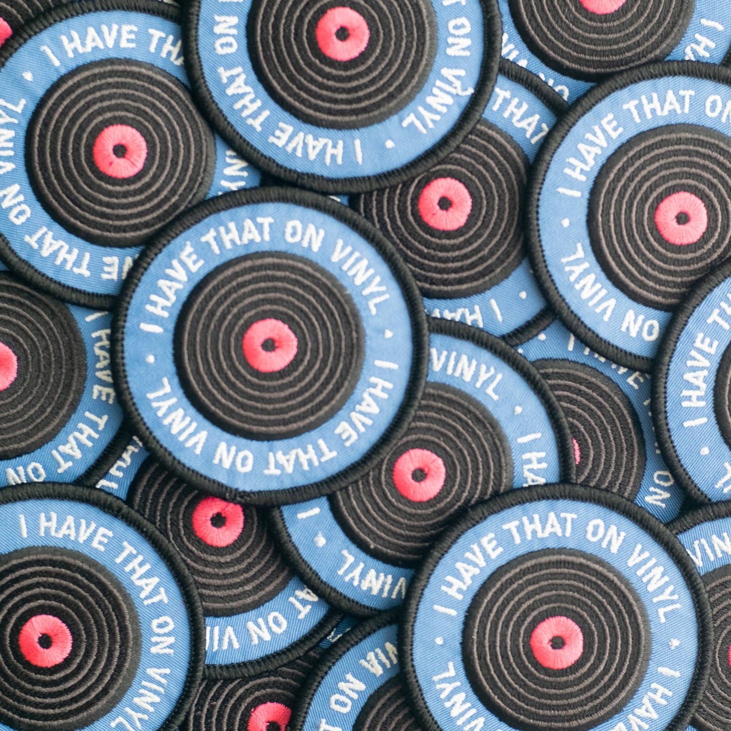 Embroidered 'I Have That on Vinyl' Iron-on Patch