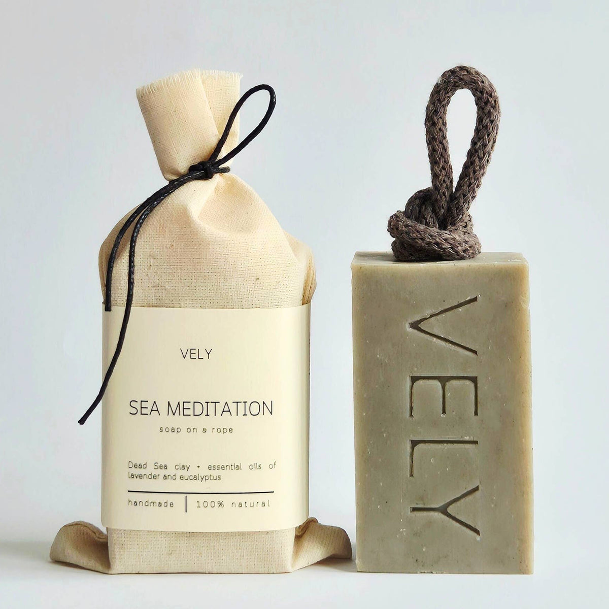 Handmade Soap On A Rope "Sea Meditation" 
