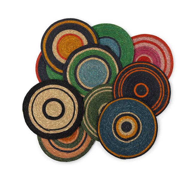 Seagrass Placemat - Midnight Blue / Rust: 4