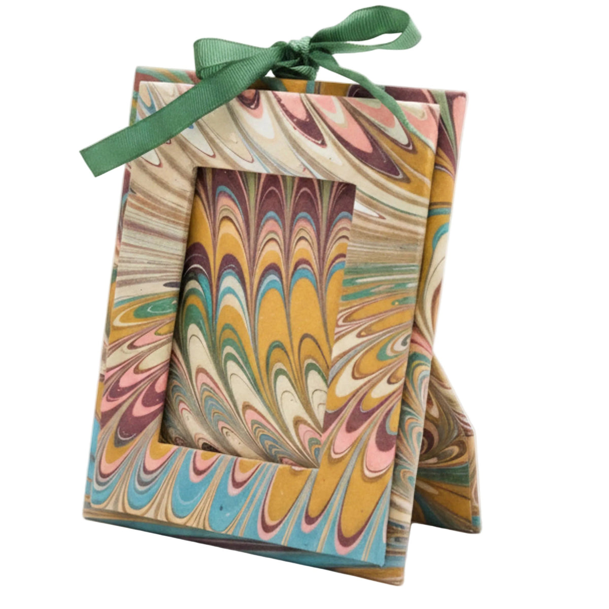 Mini Hand-Marbled Picture Frame - Flatiron Feathers