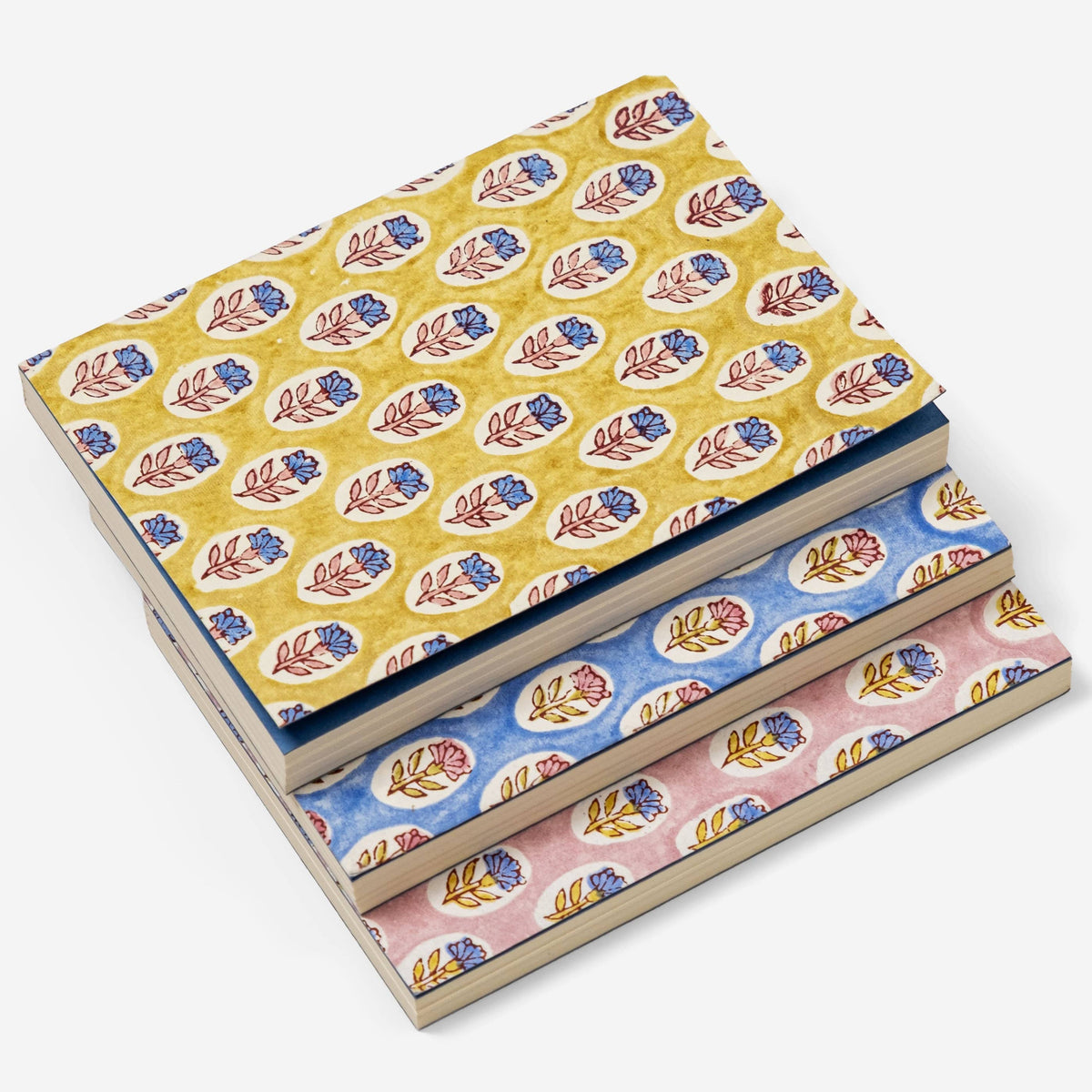A5 Block Print  Notebook - Purple Daisies