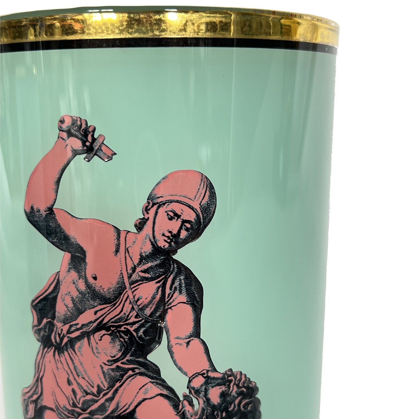 Roman Soldier & Lion Brush Pot