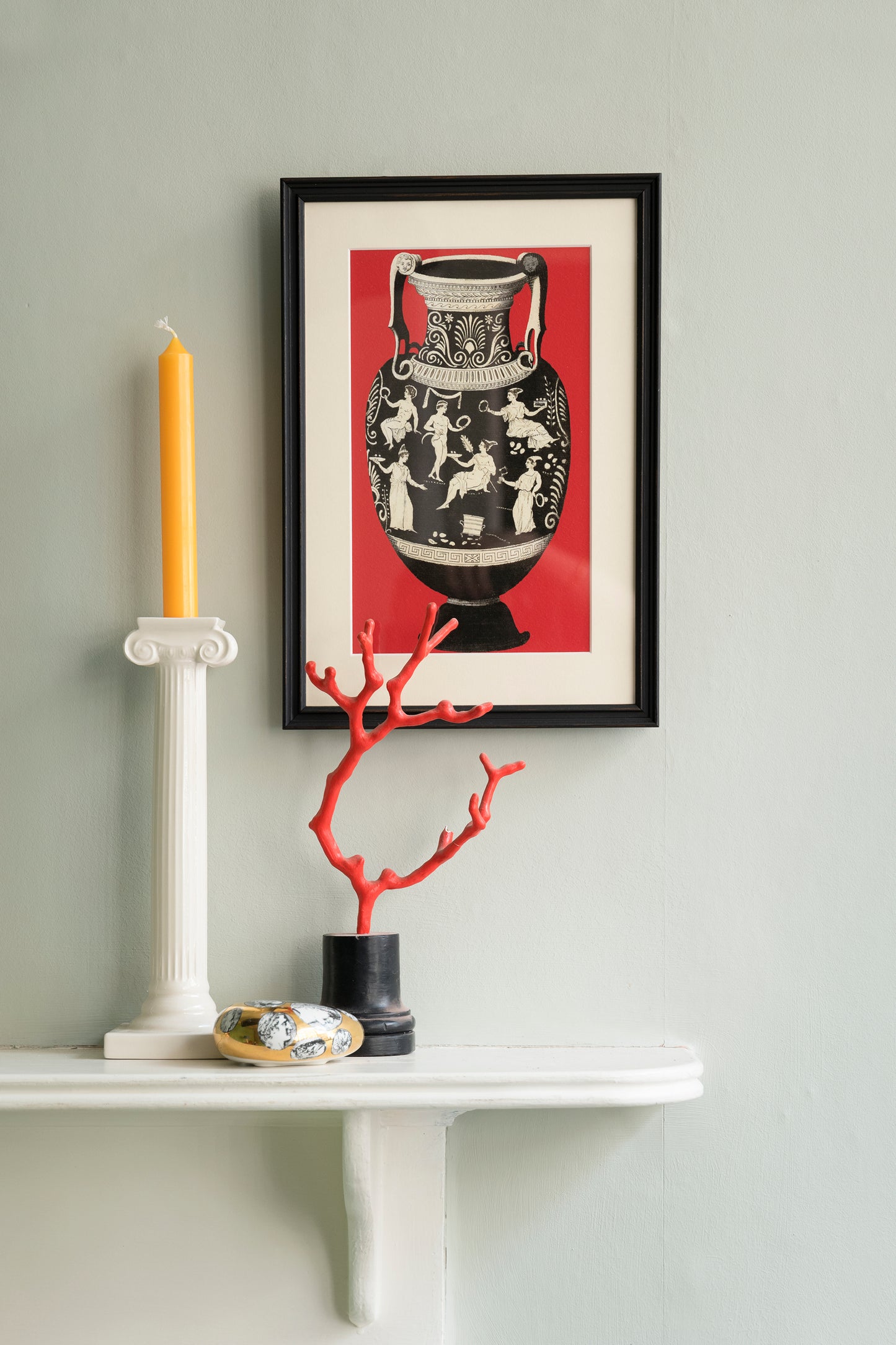 Greek Urn Print - Rose I