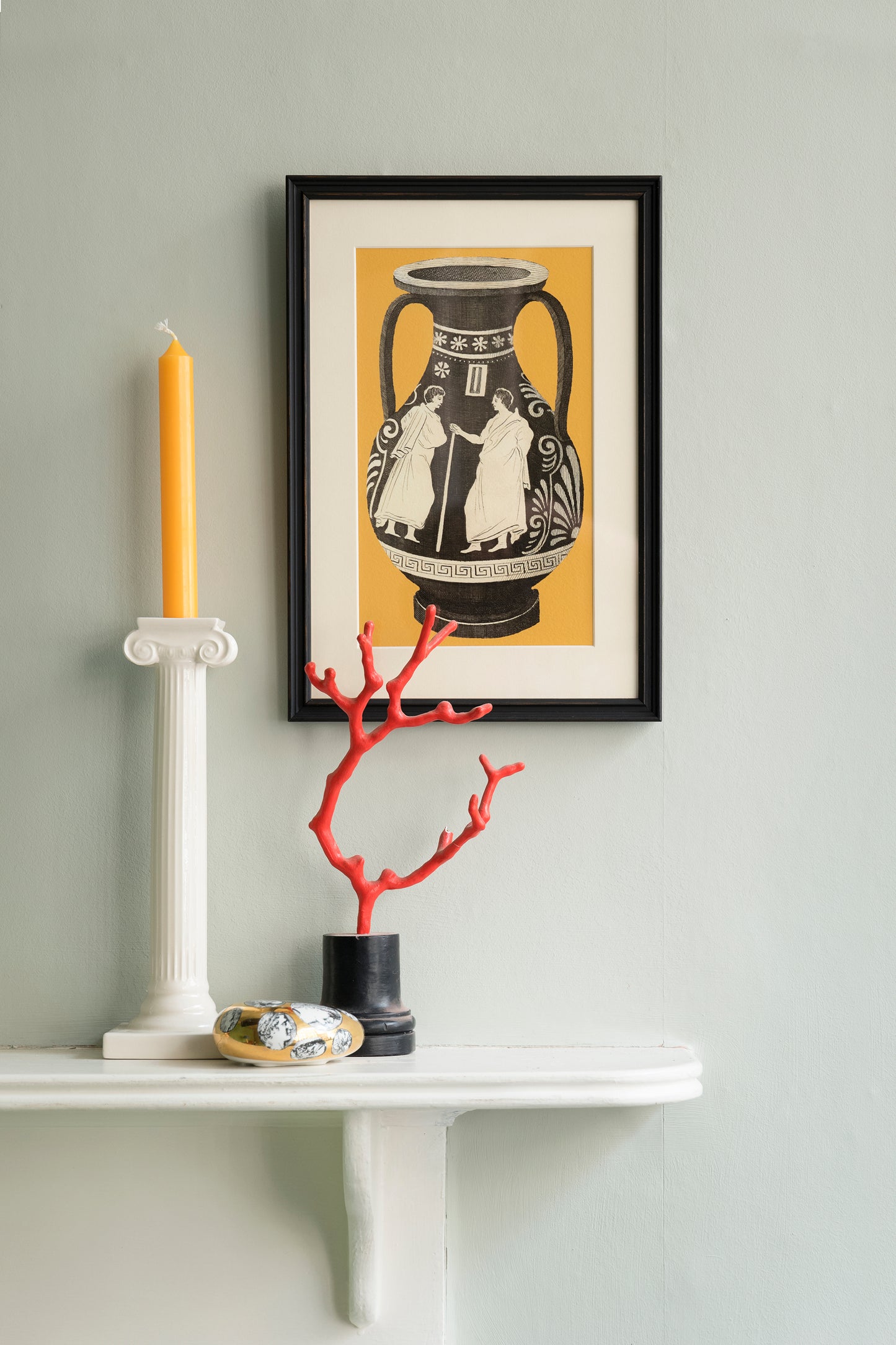 Greek Urn Print - Rose I