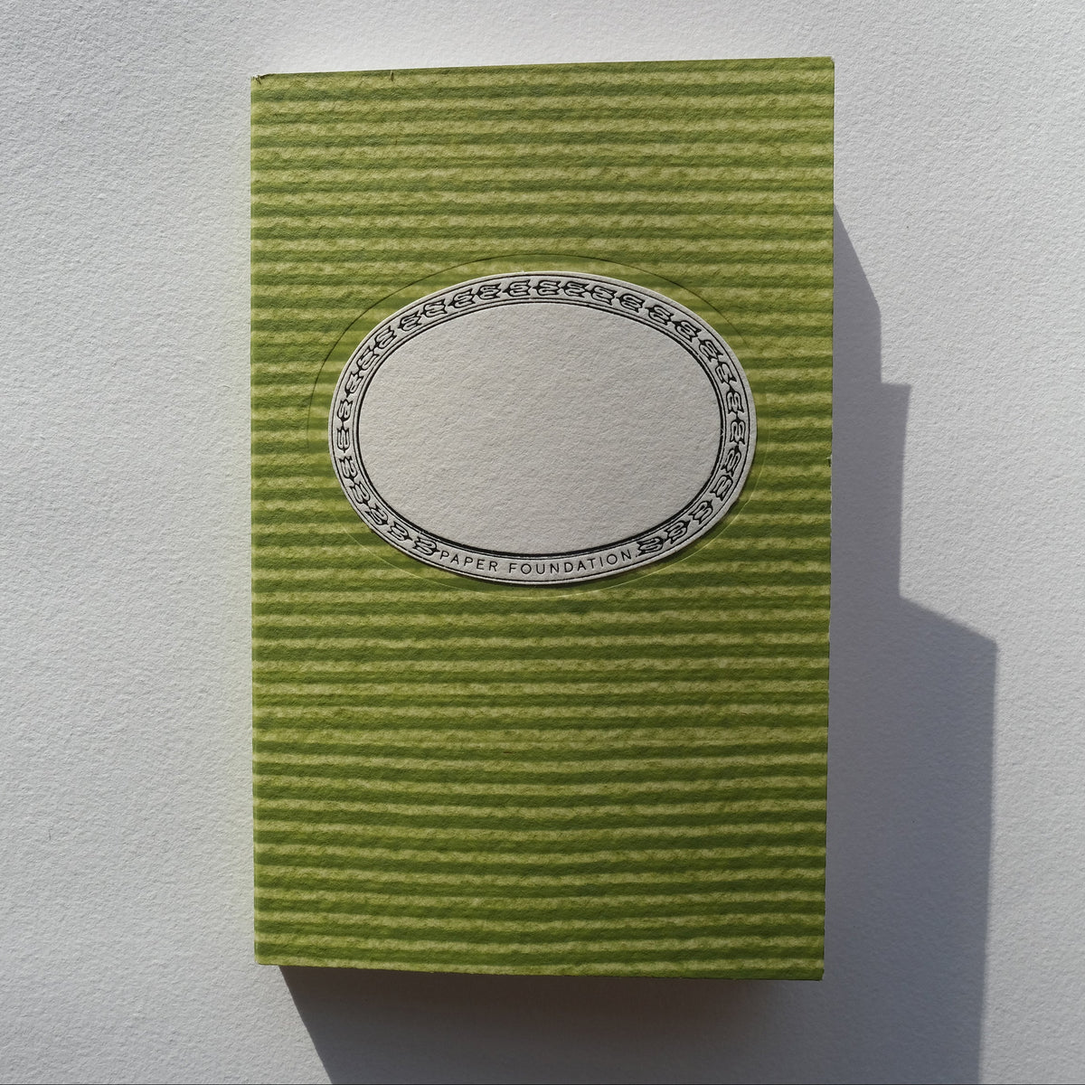 Hand Decorated Notebook - Grass Stripe - Small