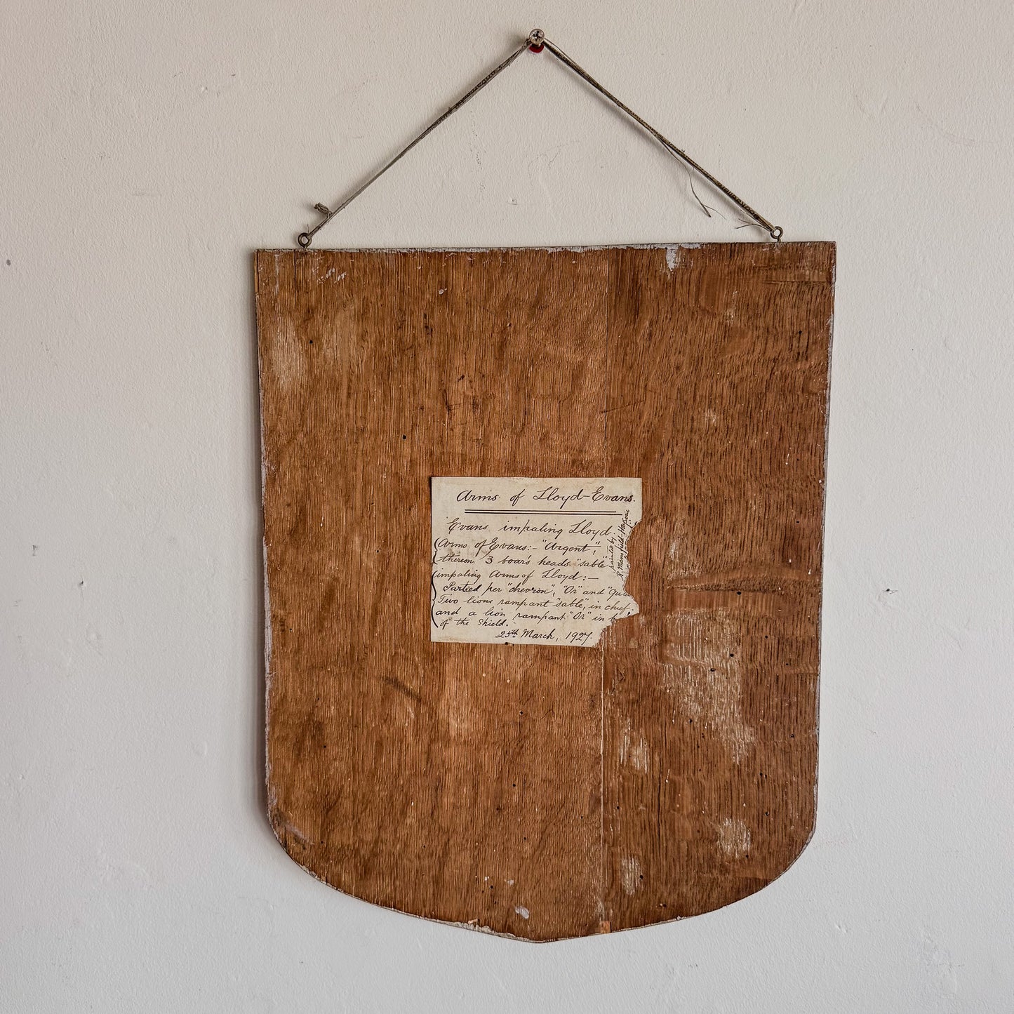 An Early 20th Century Armorial Shield