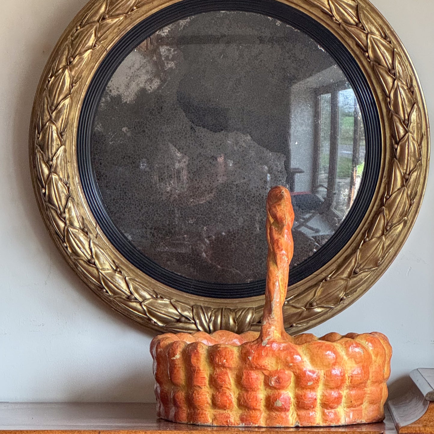 A Large Mid 20th Century Papier Mâché Bread Basket