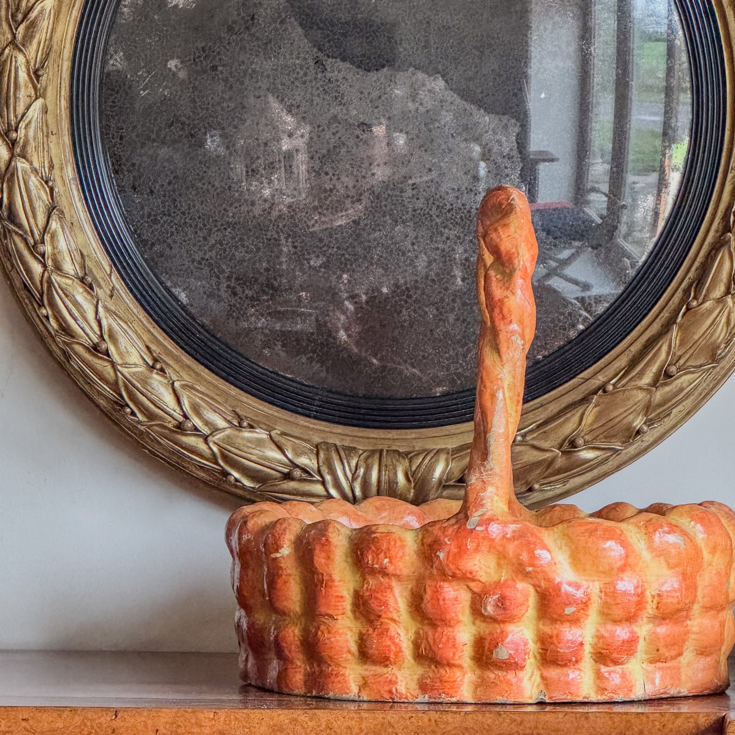 A Large Mid 20th Century Papier Mâché Bread Basket