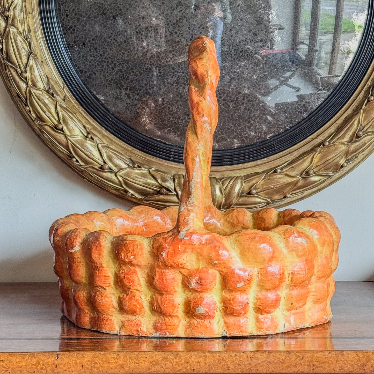 A Large Mid 20th Century Papier Mâché Bread Basket