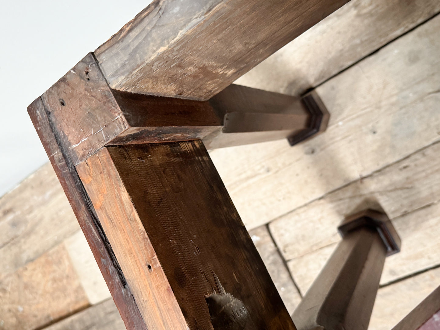A Chippendale Period Mahogany Side Table with Marble Top