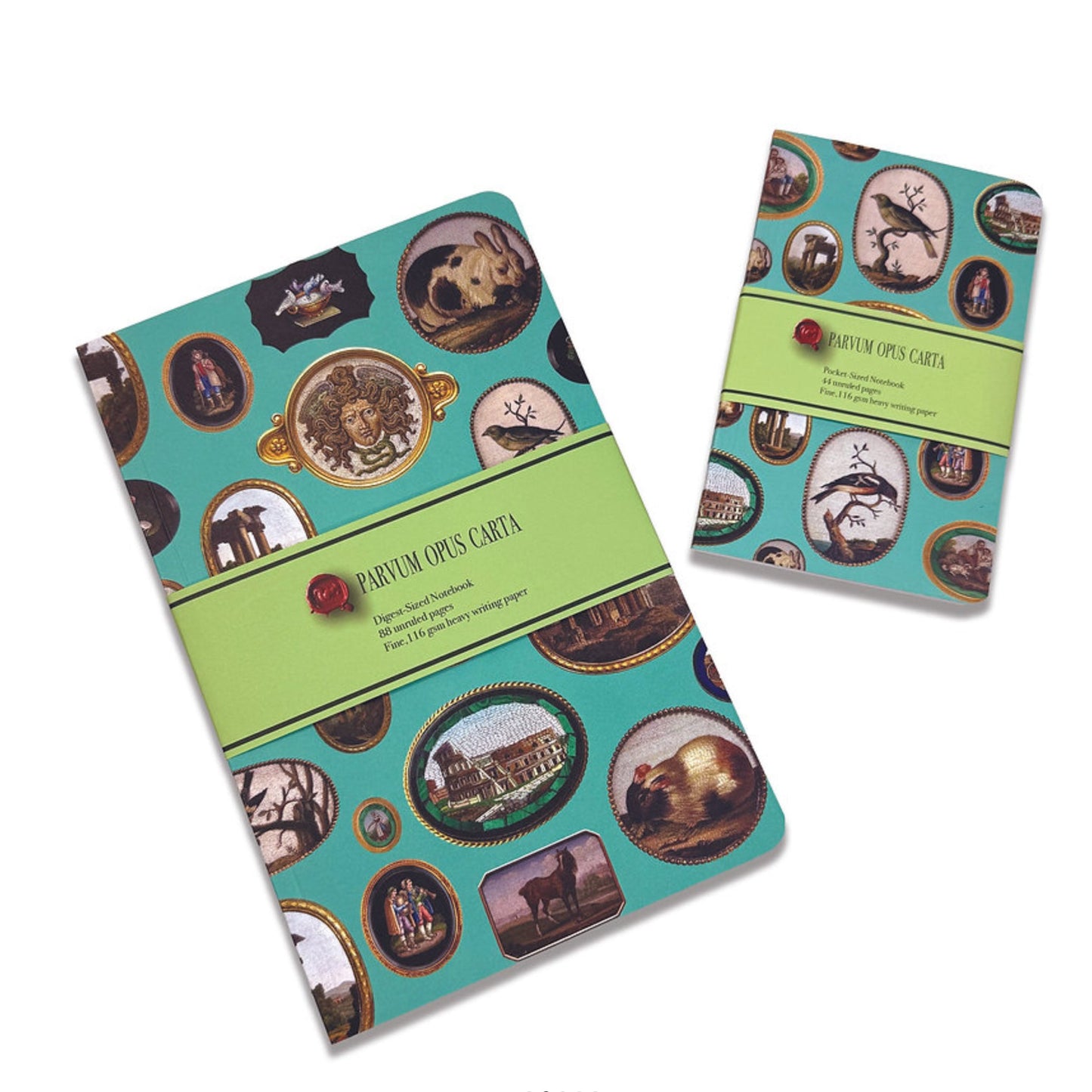 Micromosaics on Duck Egg Blue Pocket-Sized Notebook