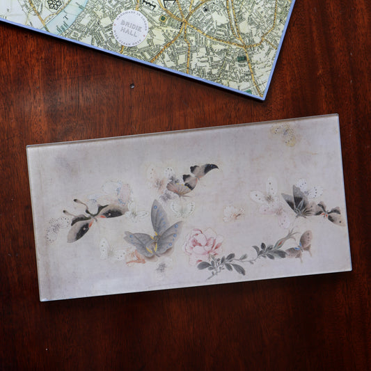 6" x 12" Butterflies & Flowers Decoupage Tray