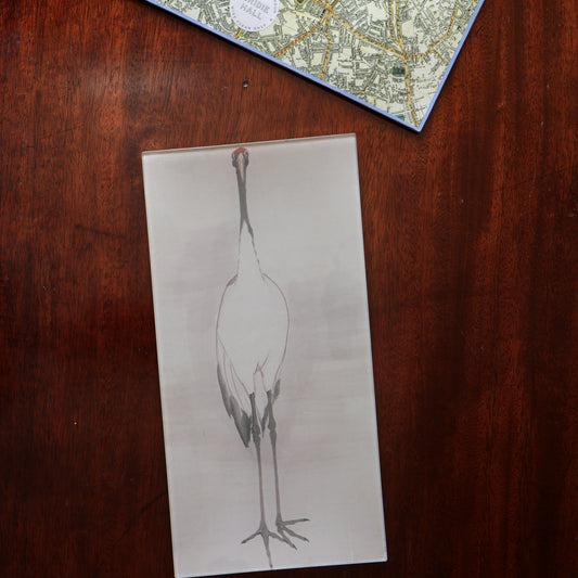 6" x 12" Crane Decoupage Tray
