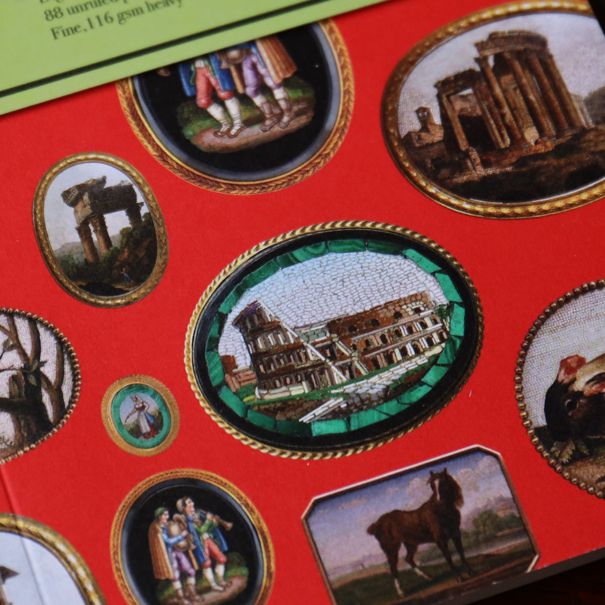 Micromosaics on Red Digest-Sized Notebook