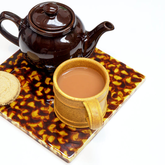 Mottled Tortoiseshell Earthenware Trivet