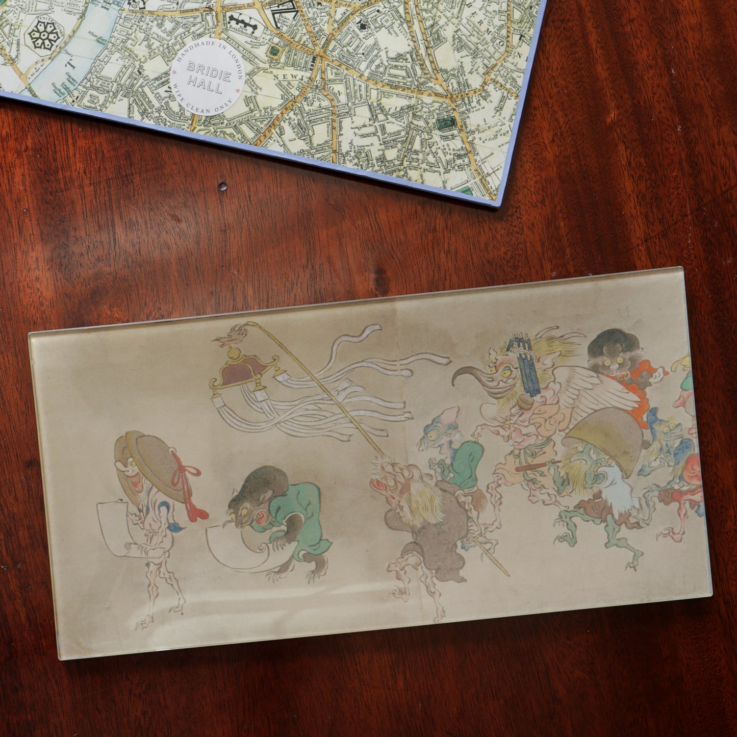 6" x 12" Night Parade of 100 Demons Decoupage Tray