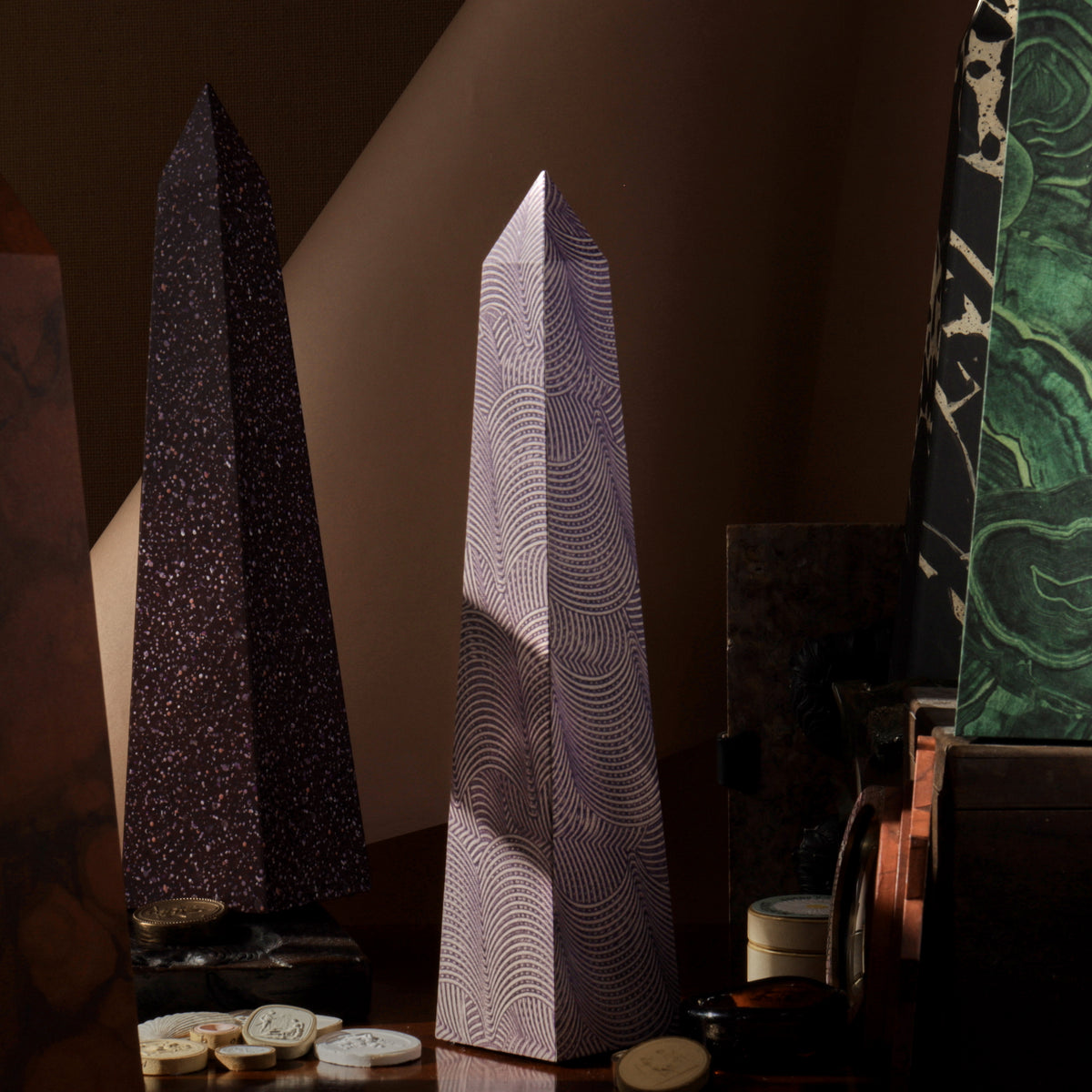 15" Obelisk - Violet Paste Paper