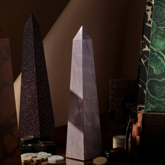 15" Obelisk - Violet Paste Paper