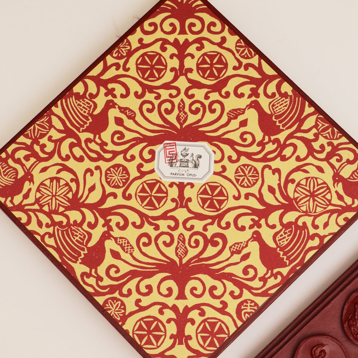 Diamond Mirror with Intaglios - Claret