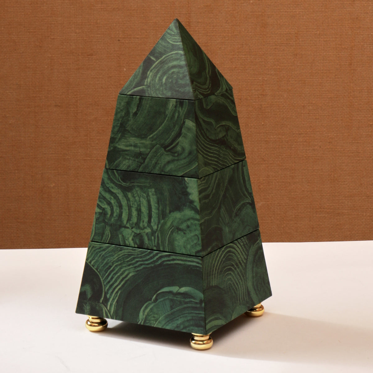 Obelisk Stacking Box - Malachite
